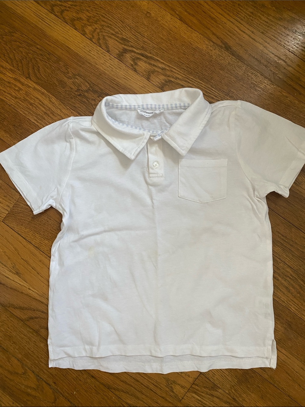 Minnow white button up polo size 7/8